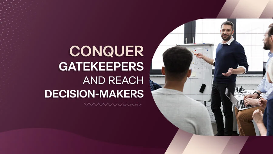 Business professional on a phone call appearing uncertain as they learn the decision maker is not present, illustrating the sales challenge of navigating conversations without the key stakeholder involved.