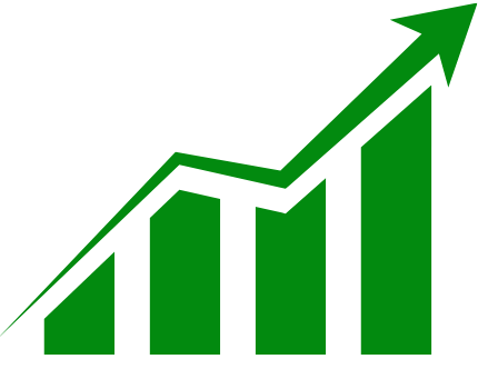 AccountMakers Favicon a graph and and arrow up symbolizing sales growth can be seen