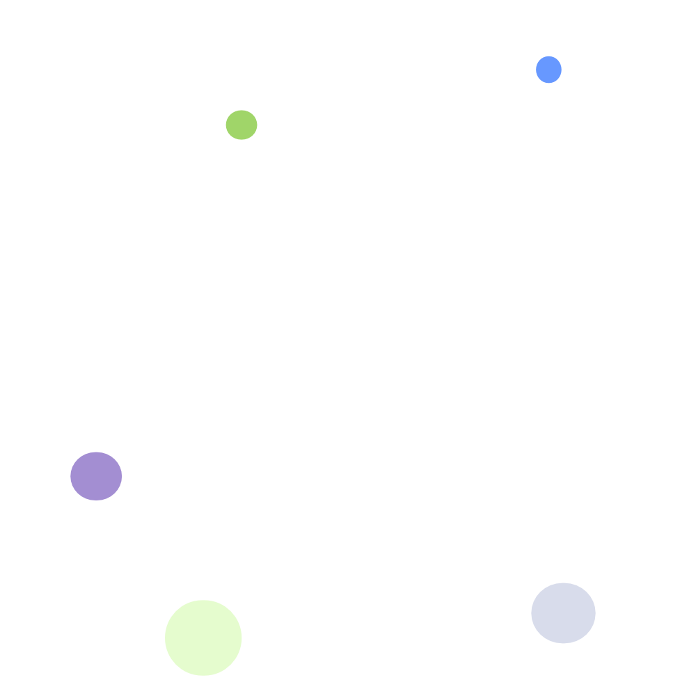 Image of colorful dots of varying sizes representing the AccountMakers brand which services blended teams of interim, fractional, temporary & permanent hires